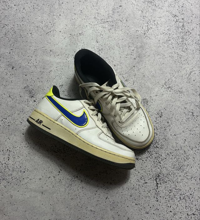 Nike Air Force 1 '07 GS (White / Racer Blue / Volt)