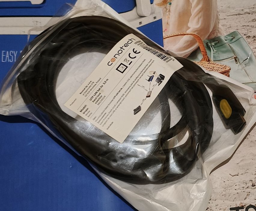 Kabel przewód HDMI - HDMI 3 metry Conotech UTP LAN kat. 5e 3m - 2 szt.