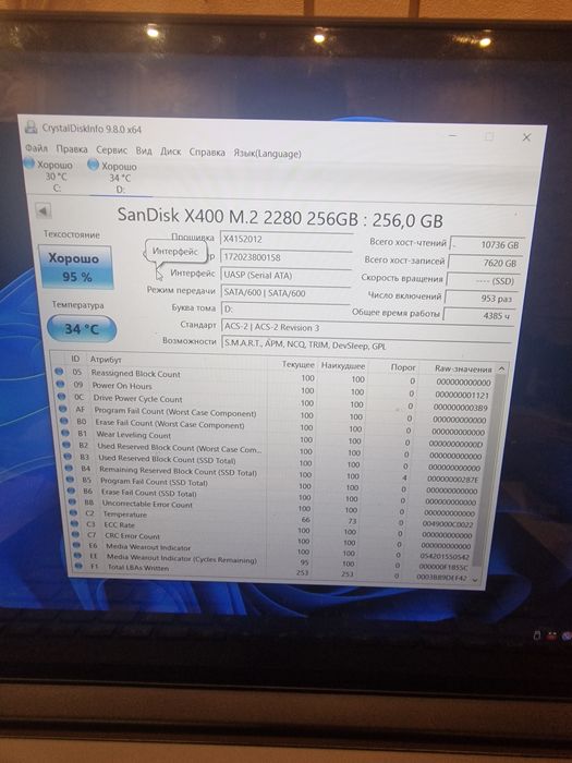 Продам твердотілі диски Sata m2 на 256 ГБ