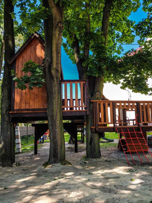 Drewniany Domek na drzewie DND16! dla dzieci! plac zabaw