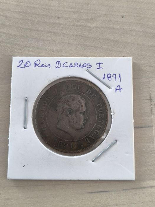 2 moedas 20 Reis D Carlos I 1891 A-  B2