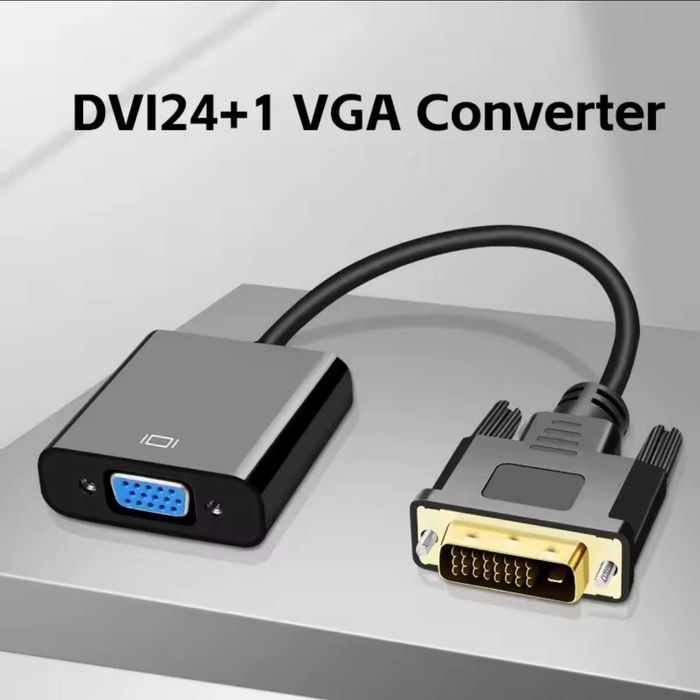 НОВЫЙ Переходник Full HD 1080P DVI-D DVI в VGA адаптер 25Pin в 15Pin