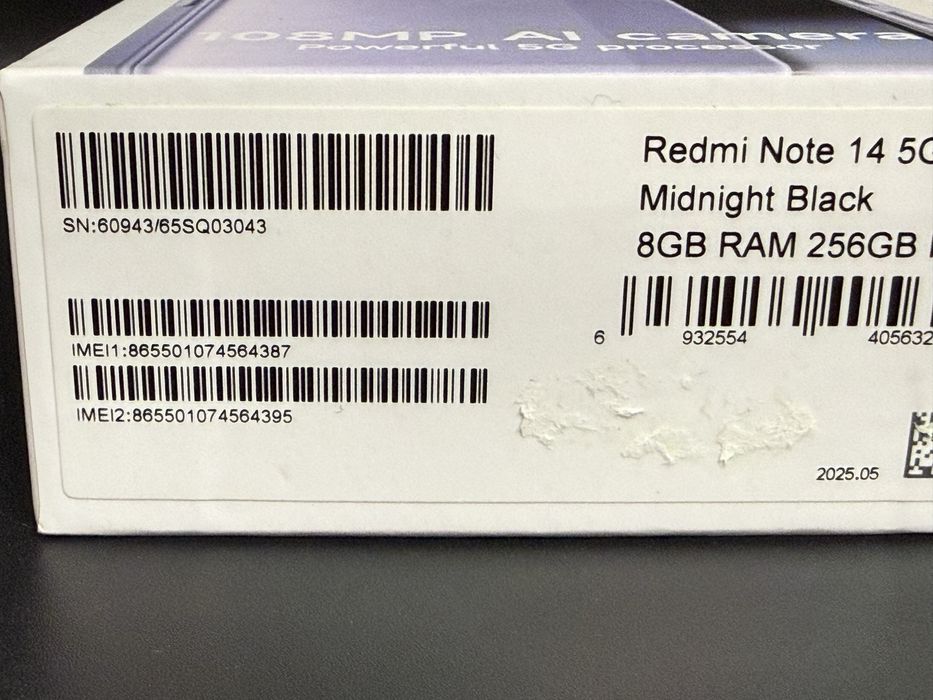 Nowy Telefon Redmi Note 14 5G 8/256GB Black Zamiana Sklep BEZ RAT