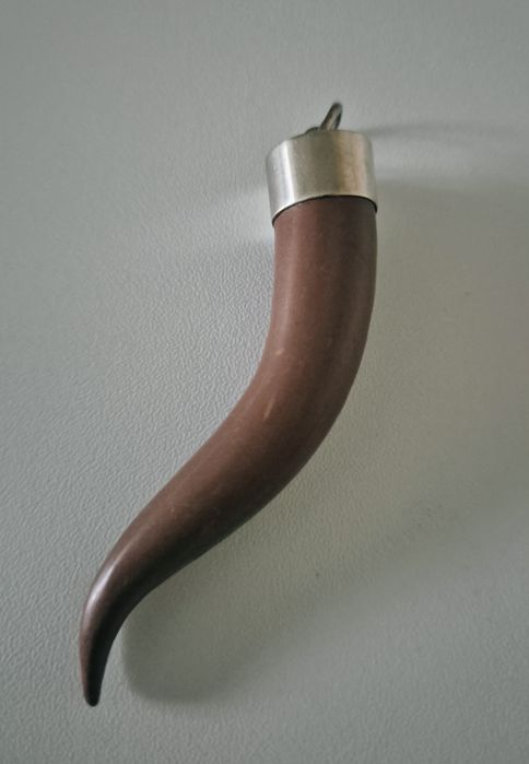 Pendente corno e prata