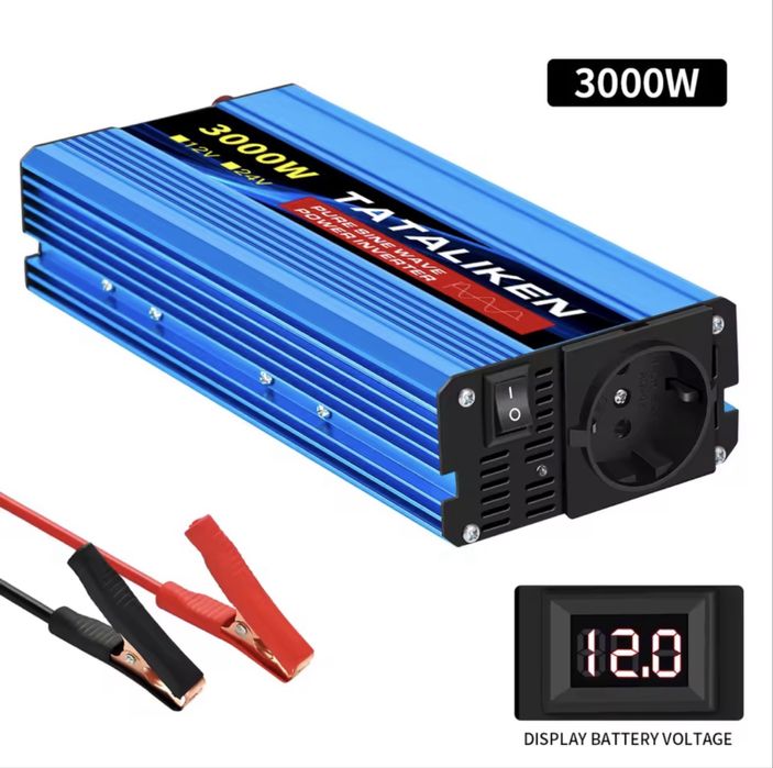 Інвертор Tataliken 12v 3500/3000w В НАЯВНОСТІ ПРЯМО ЗАРАЗ!