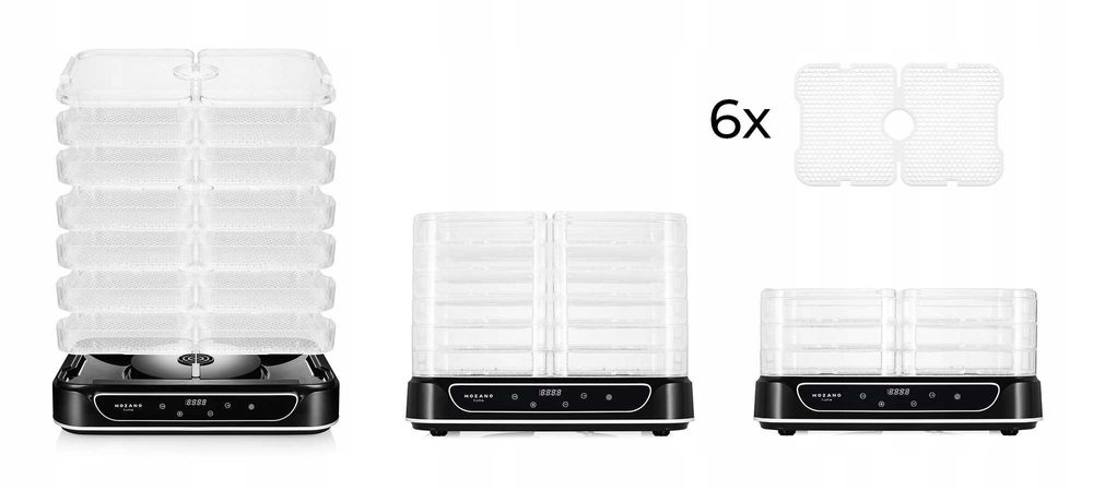 ZESTAW Duża Suszarka do grzybów owoców warzyw ziół 500W 6 sit MOCNA