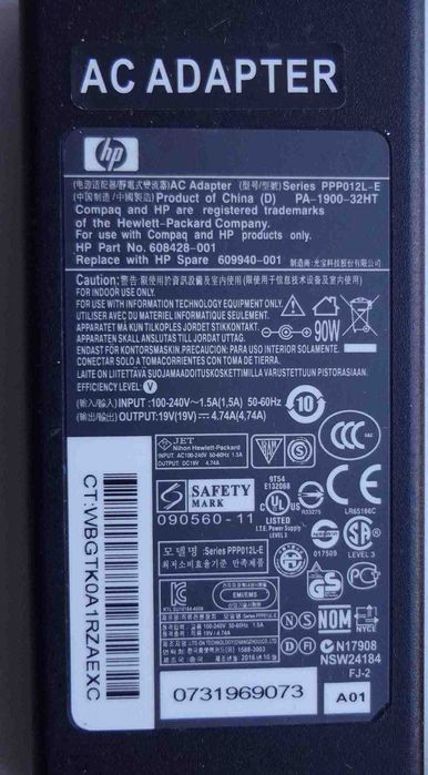 блок питания PA-1900-32HT HP 19V 4.74A