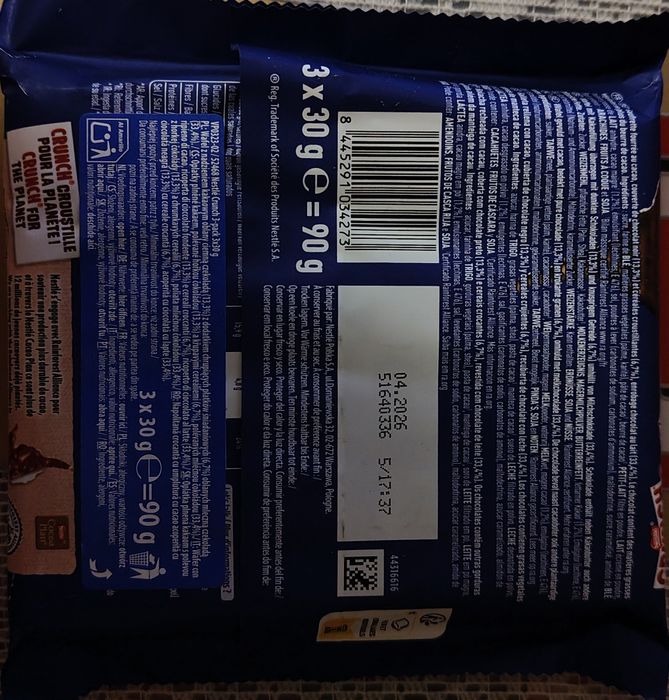 Wafle oblane czekoladą z ryżem preparowanym