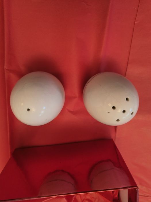 Saleiro e Pimenteiro em porcelana