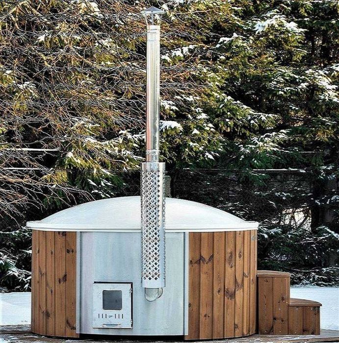 Jacuzzi ogrodowe Balia z włókna szklanego z piecem zintegrowanym 2,0m