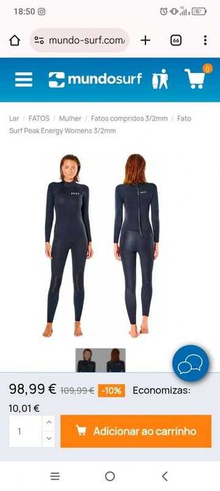 Fato de Surf (Rip Curl) Peak 3/2 back zip