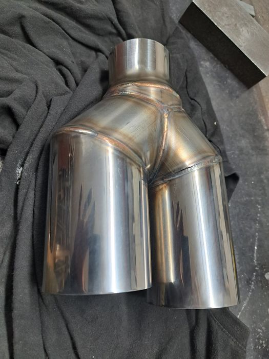 Końcówka wydechu Y stal nierdzewna 60,63.5,70,76mm