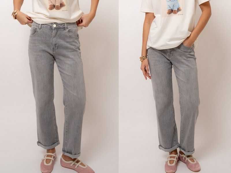 Lemonada nowe szare dżinsy mom fit elastyczne