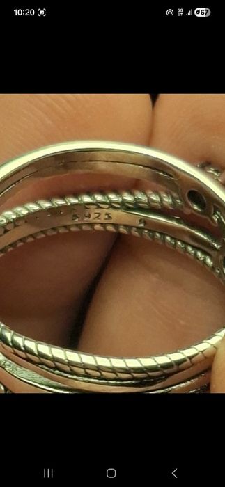 Conjunto entrelaçado prateado