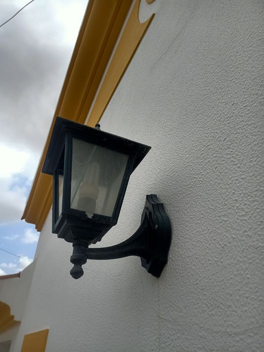 Candeeiros parede exterior em alumínio com lâmpada