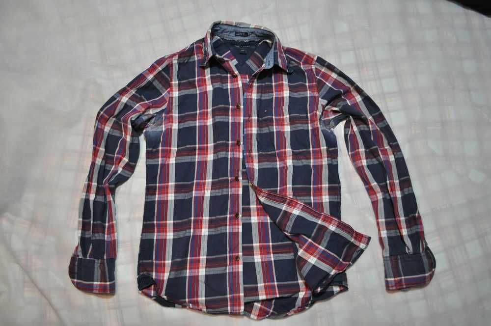 TOMMY HILFIGER XS męska koszula w kratę i7
