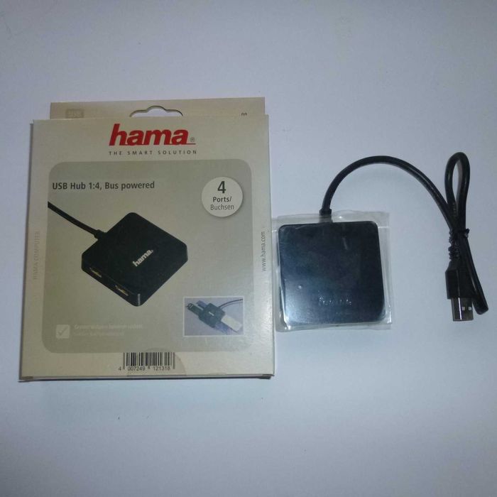 USB 2.0 Hub 1:4, Bus powered, 4 Ports HAMA, NOVO!