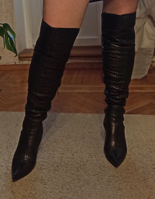 Нові, шкіряні,фірмові ботфорти Posion