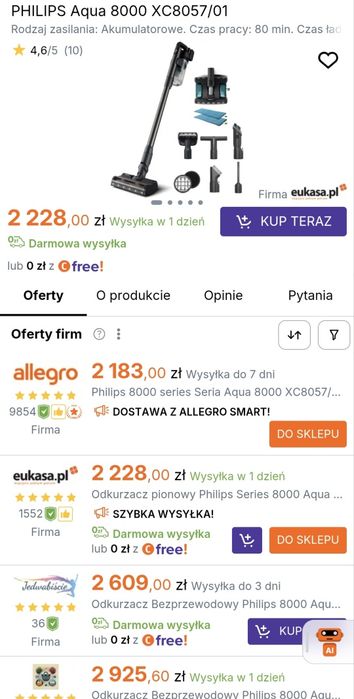 Odkurzacz Philips Aqua 8000