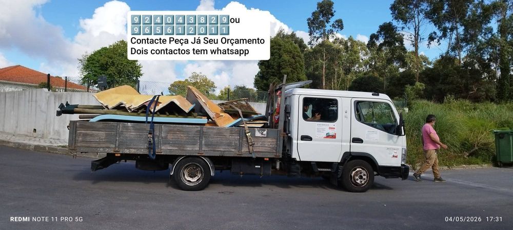 Faço limpeza geral cumulação de Lixo tb Faço Demolição Recolha de Entulho Madeira Monos Resíduos Serviços Mudança Limpeza Terrenos