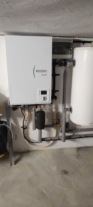 Pompa ciepła z montażem.  Panasonic Kaisai mitsubishi