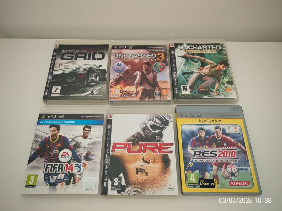 PS3 jogos + Eye cam + Sing Star