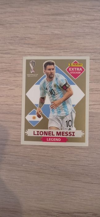 Carta Messi Dourado Mundial Qatar 2022