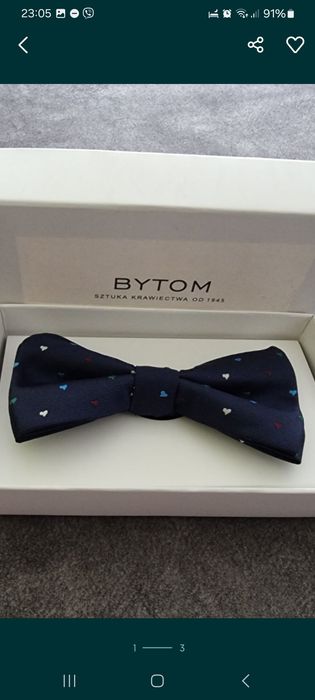 nowa mucha w serca Bytom muszka ślubna do ślubu oryginalna jedwabna