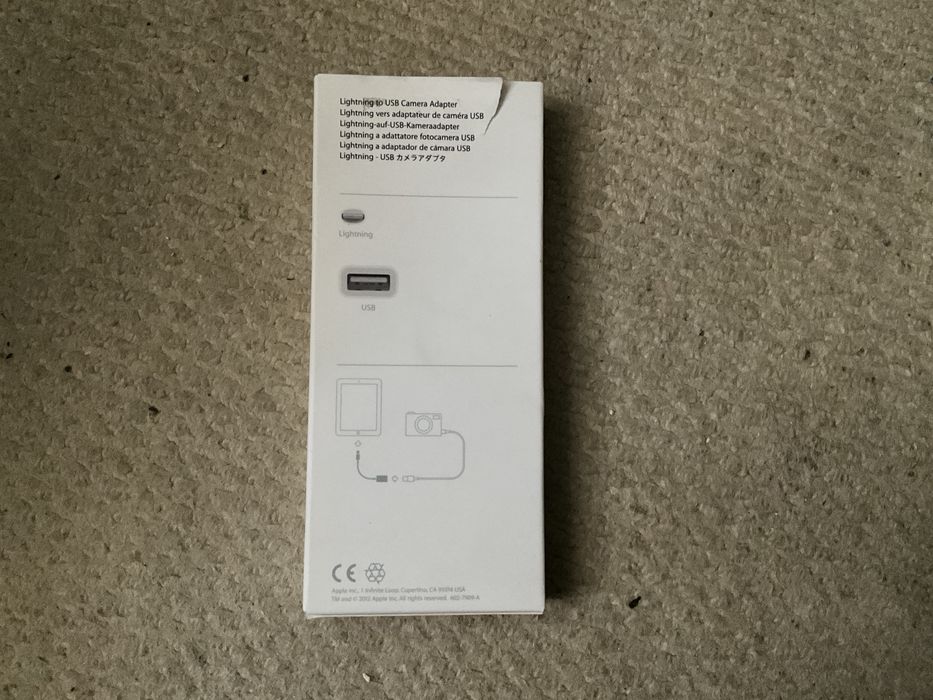 Apple Lightning adapter to USB Camera