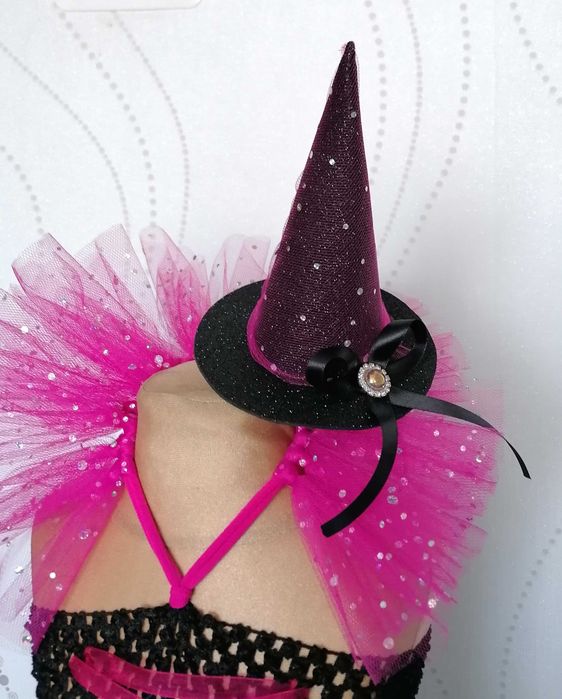 Sukienka przebranie strój czarownica Diabolina wiedźma błyszcząca tiul