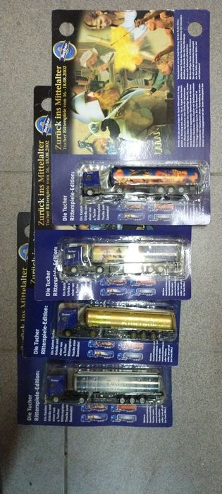 Zestaw 4 nowe resoraki ciężarówki renault scania #6A