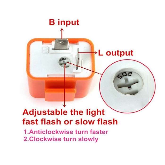 Relé regulável para piscas led moto