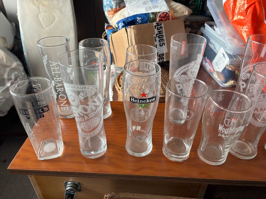 Copos de cerveja para coleccionador