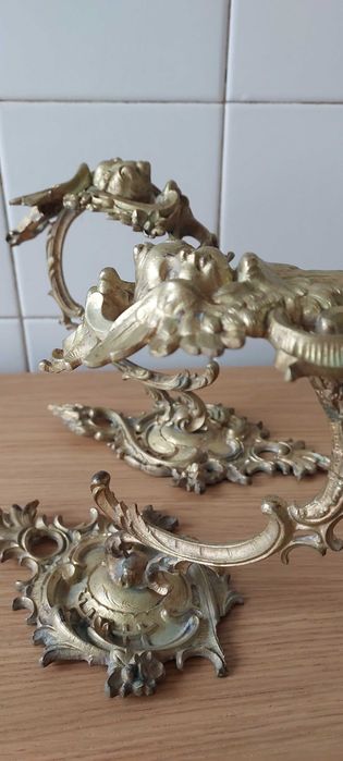 2 Ganchos antigos em latão para prender reposteiros