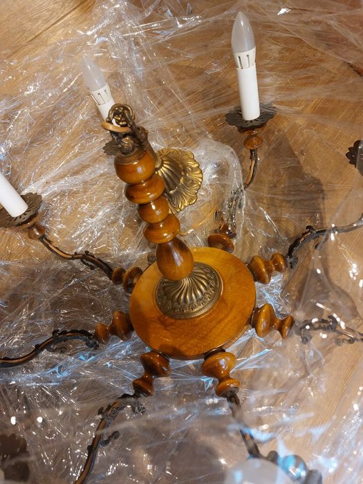 Żyrandol PRL 8 ramienny