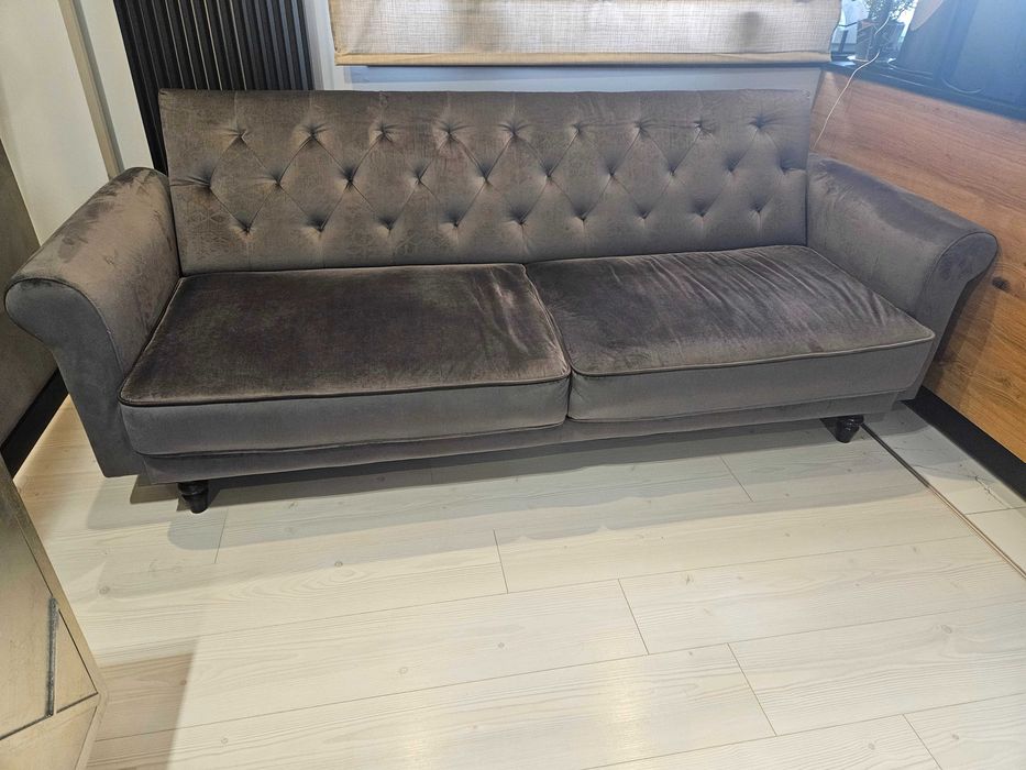 Sofa MAISON BELLE 220cm szara z funkcją spania GLAMOUR ideał