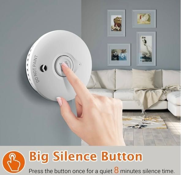 Czujnik dymu, zestaw 4 sztuki