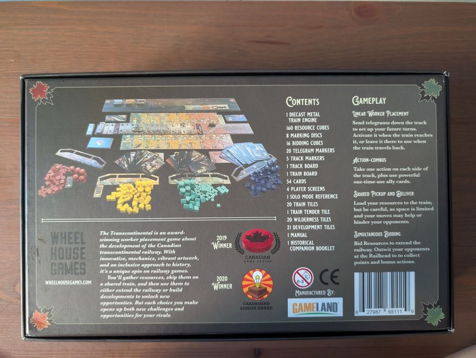 The Transcontinental - Jogo de tabuleiro