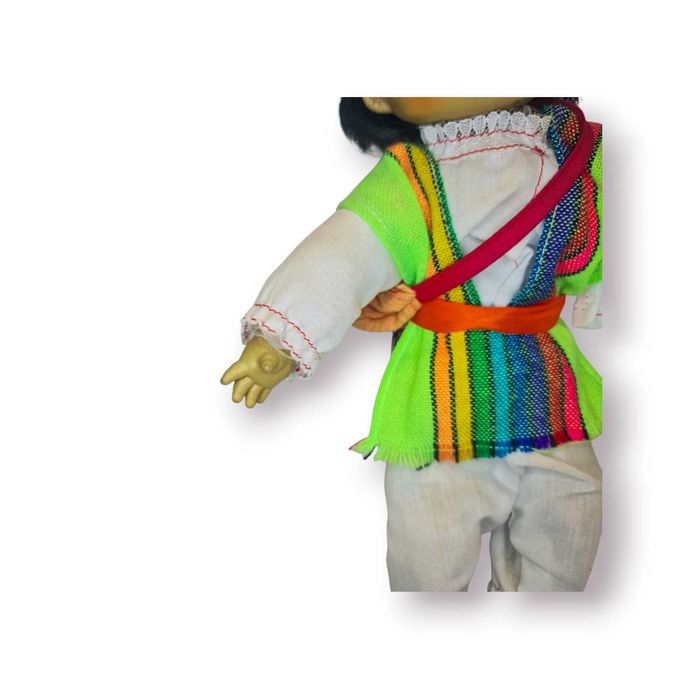 Boneco Mexicano Antigo Artesanal – 32 cm (Traje Tradicional / Coleção)