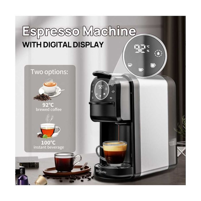 Máquina de Café 3‑em‑1 Digital - Nespresso - Dolce Gusto - Café em Pó - 1400W - 20 Bar - NOVO - Envio Gratuito