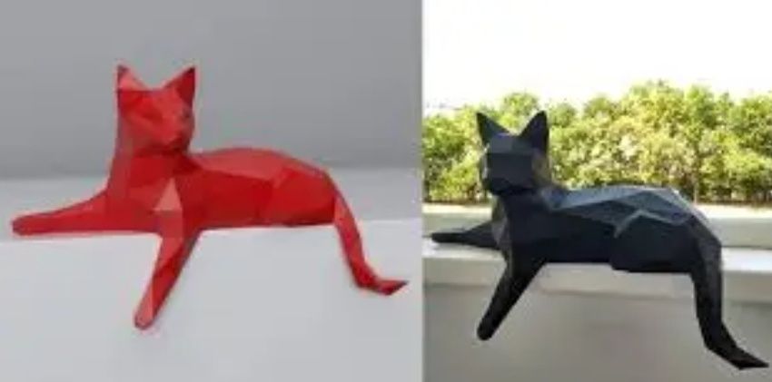 Конструктор из картона кошка кот котенок papercraft паперкрафт пазл