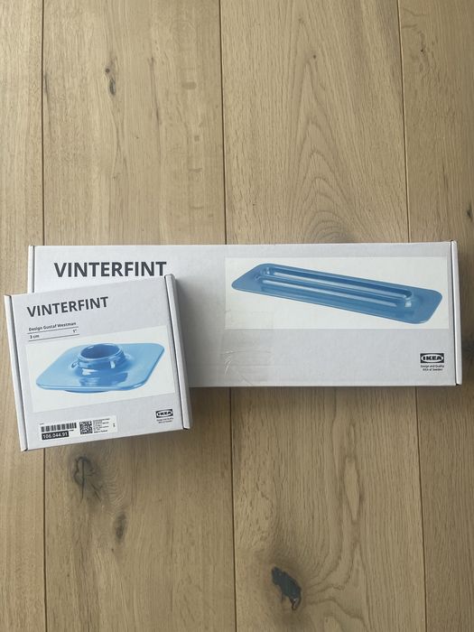 Ikea VINTERFINT półmisek niebieski
