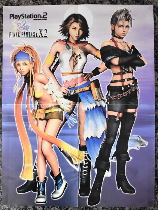 Final Fantasy X-2 / Ghosthunter - Poster antigo jogos PlayStation 2