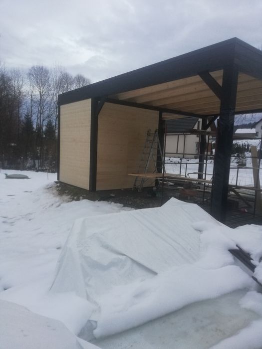 Garaże drewniane zadaszenia