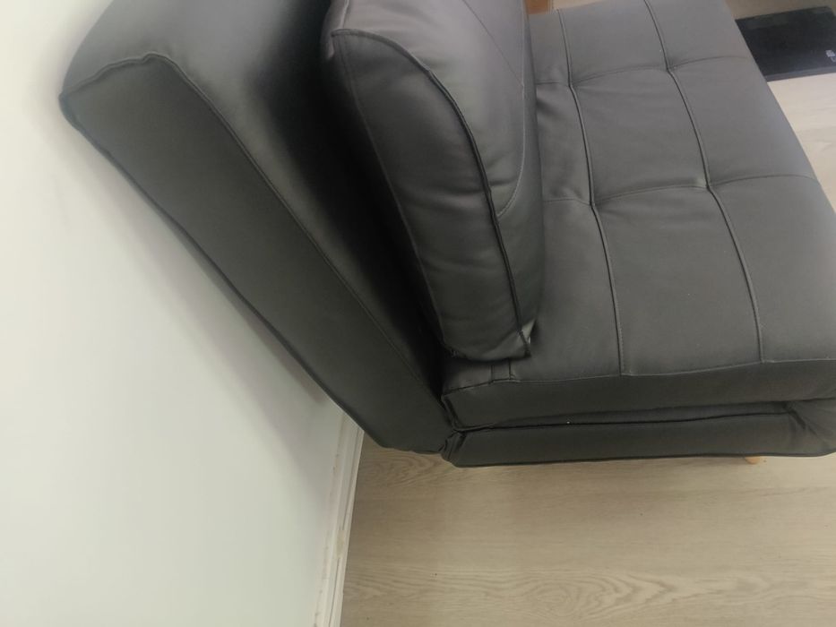 Sofá-cama preto Conforama