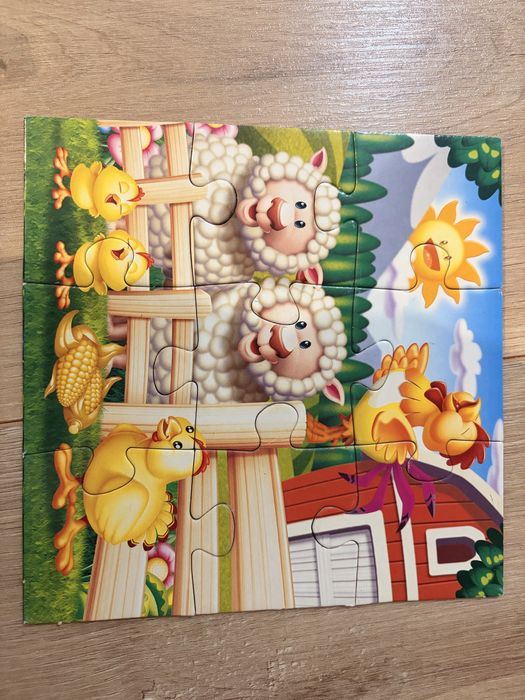 Puzzle zwierzatka na farmie 3 w 1, 3+