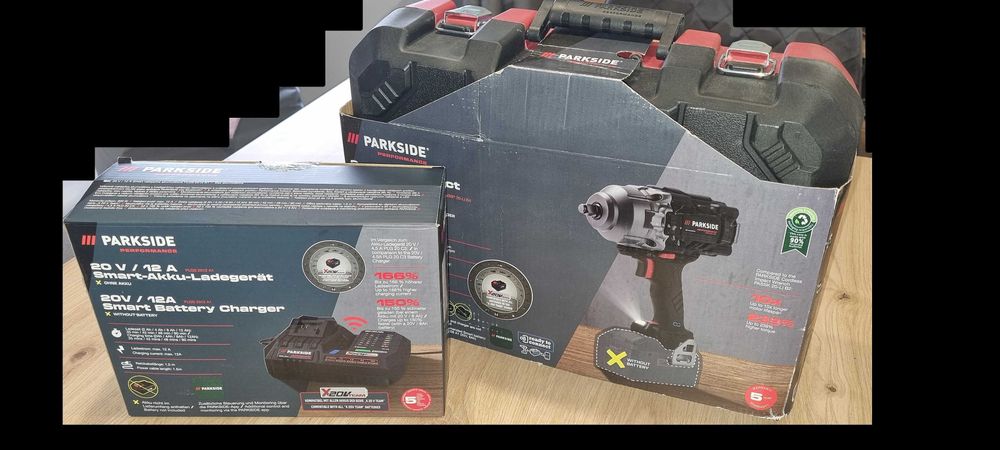 Klucz udarowy Parkside 20V, PASSP 20-Li B4+ładowarka+2x aku. GWARANCJA