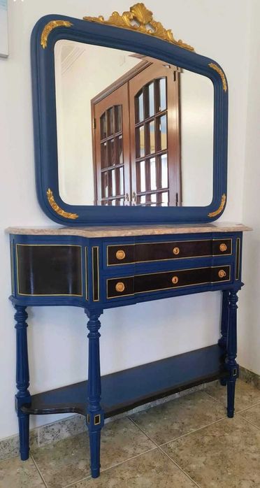 Conjunto Azul Oceano Dourado