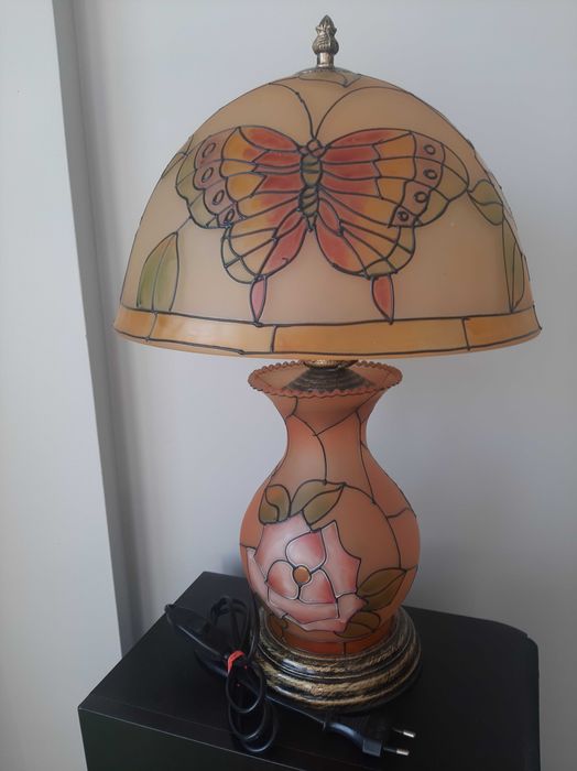 Stara lampa witrażowa  Angielska