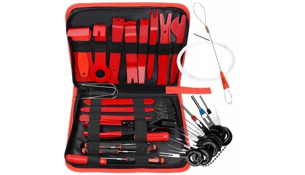 Ściągacze Szczypce Tapicerki Wyjmaki Spinek Radia 40 el Zestaw Nowy